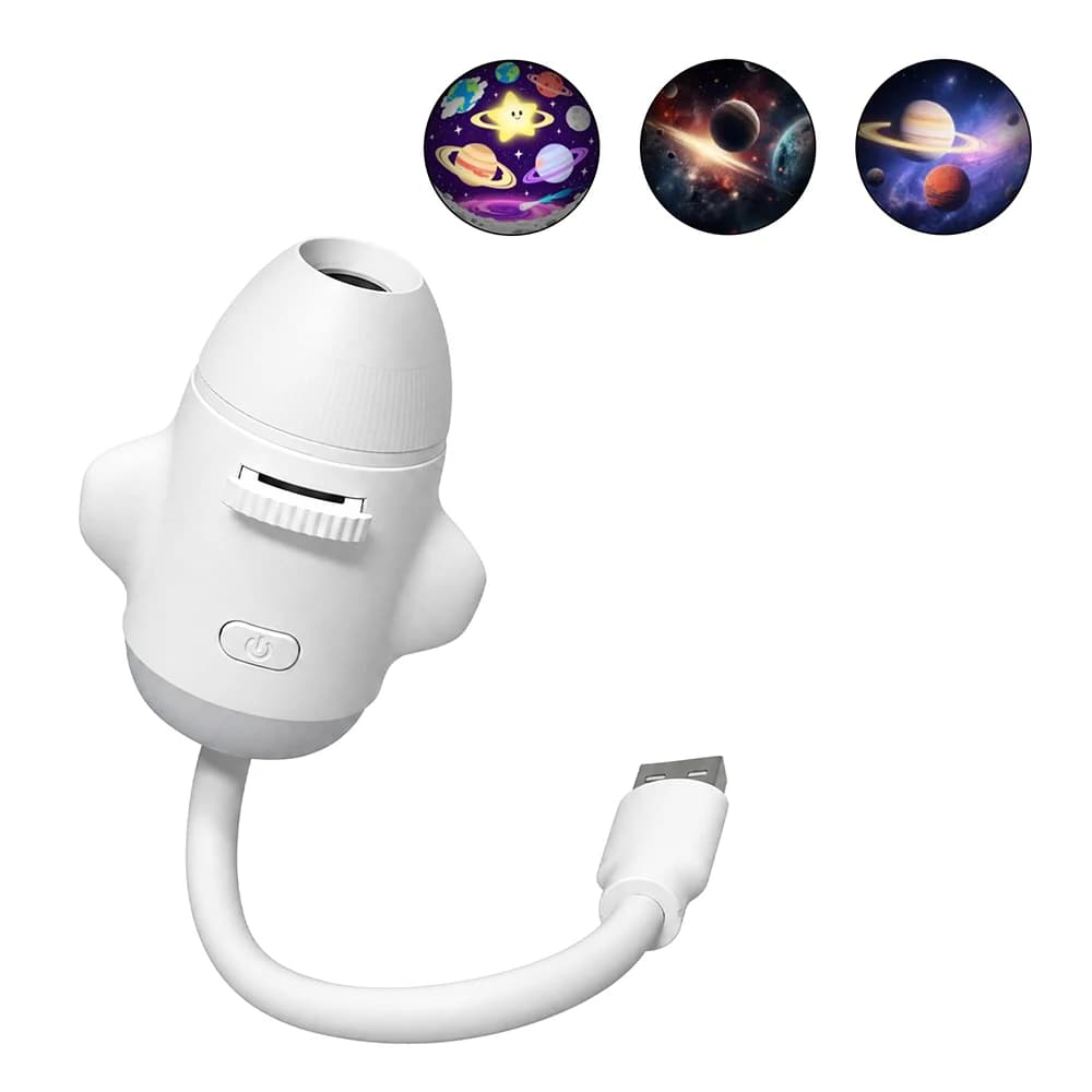 Lampe de projection USB 2-en-1 à mise au point manuelle, projecteur d'ambiance pour voiture, lumière