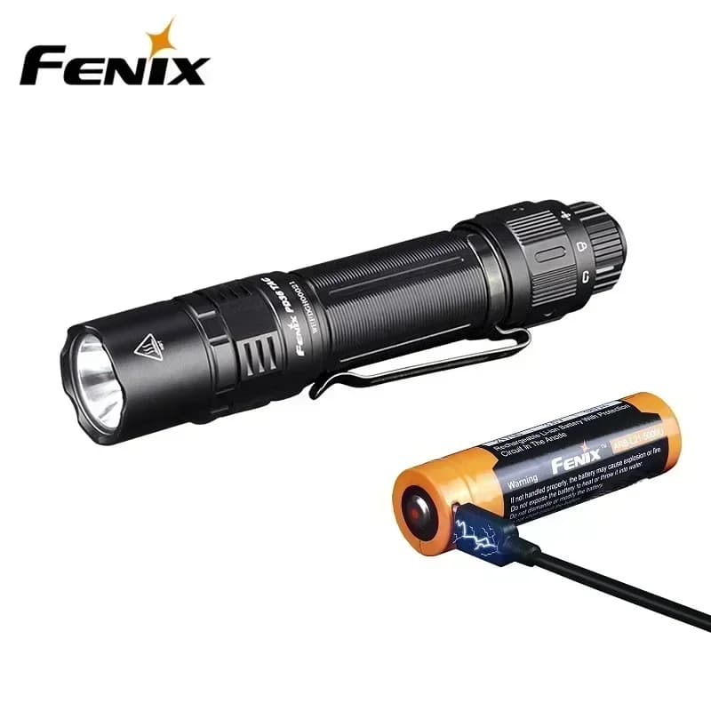 FENIX PD36 TAC Lampe de poche tactique mécanique 3000 lumens avec batterie Li-ion rechargeable 21700