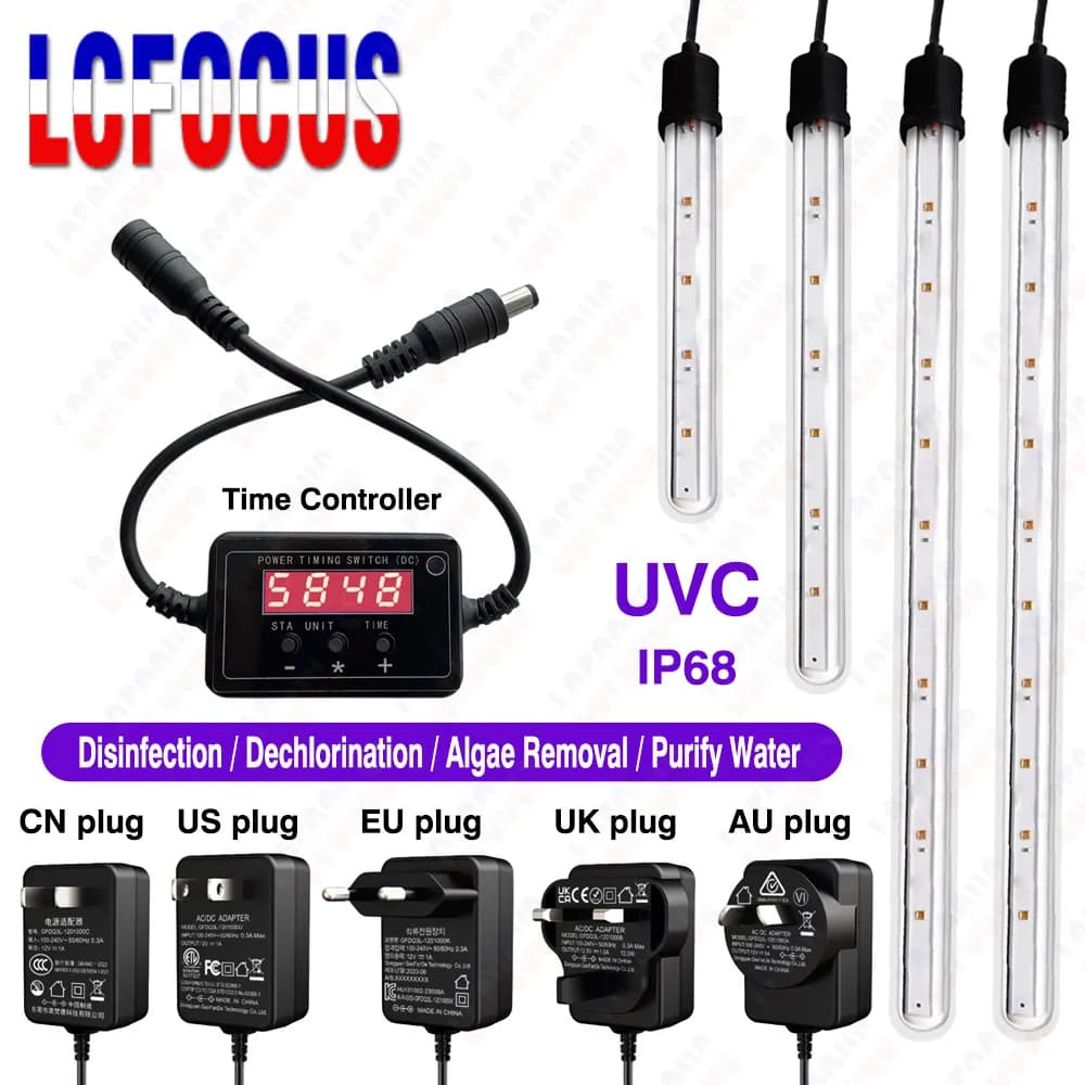 UVC LED lampe UV T6 4W 6W 8W 10W 270nm 280nm 110V 220V IP67 imperméable à l'eau stérilisant le tube 