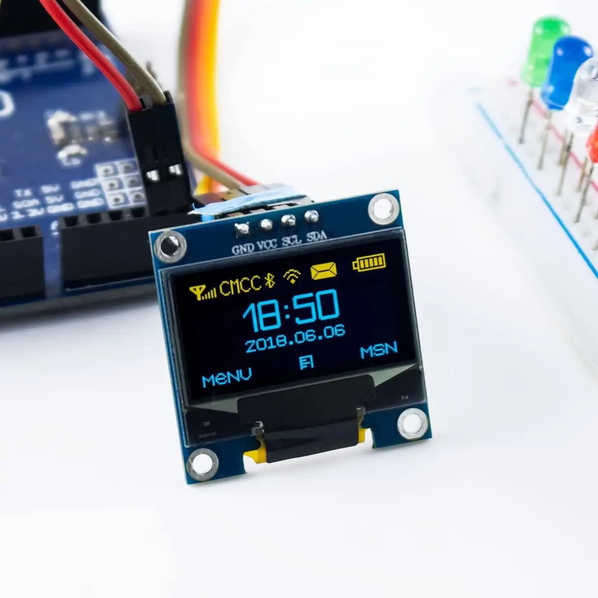 Module d'affichage OLED I2C IIC 0.96 pouces, 12864 128x64 pixels SSD1306, Mini carte d'écran OLED au