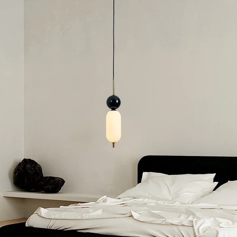 Plafonnier LED suspendu en pierre, design moderne, éclairage d'intérieur, luminaire décoratif de pla