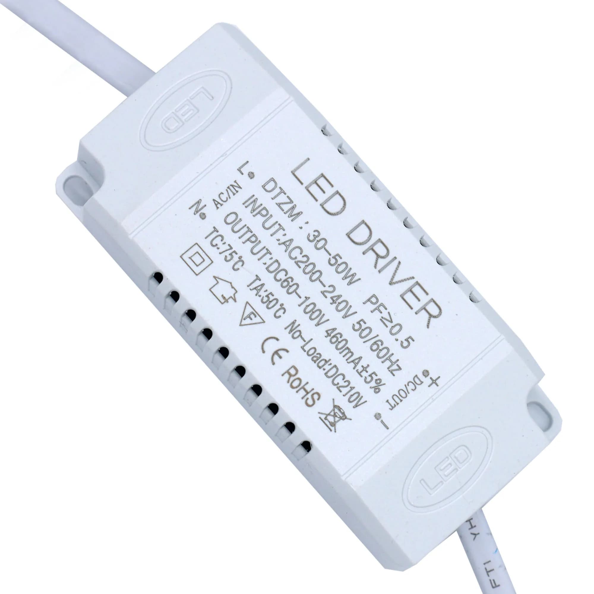 Pilote LED 30-50W 460mA 60-80w 600mA avec boîtier panneau lumineux transformateur LED AC200V adaptat