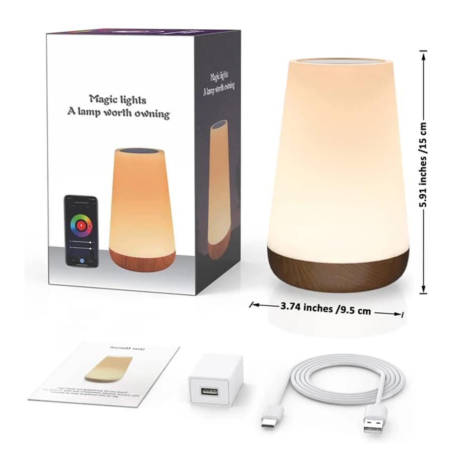 Lampe de table intelligente WiFi Tuya, lampe de bureau à commande vocale, lampes tactiles RVB, veill