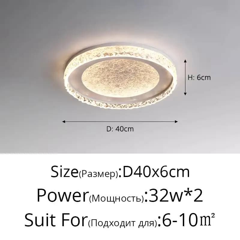 Plafonnier circulaire de luxe moderne, Protection des yeux, personnalité créative, conception de bru