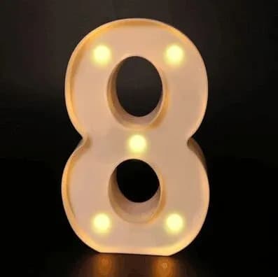 Lampe LED avec Lettres et Chiffres, Alphabet Shoous, Veilleuse de Décoration pour la Maison, Mariage