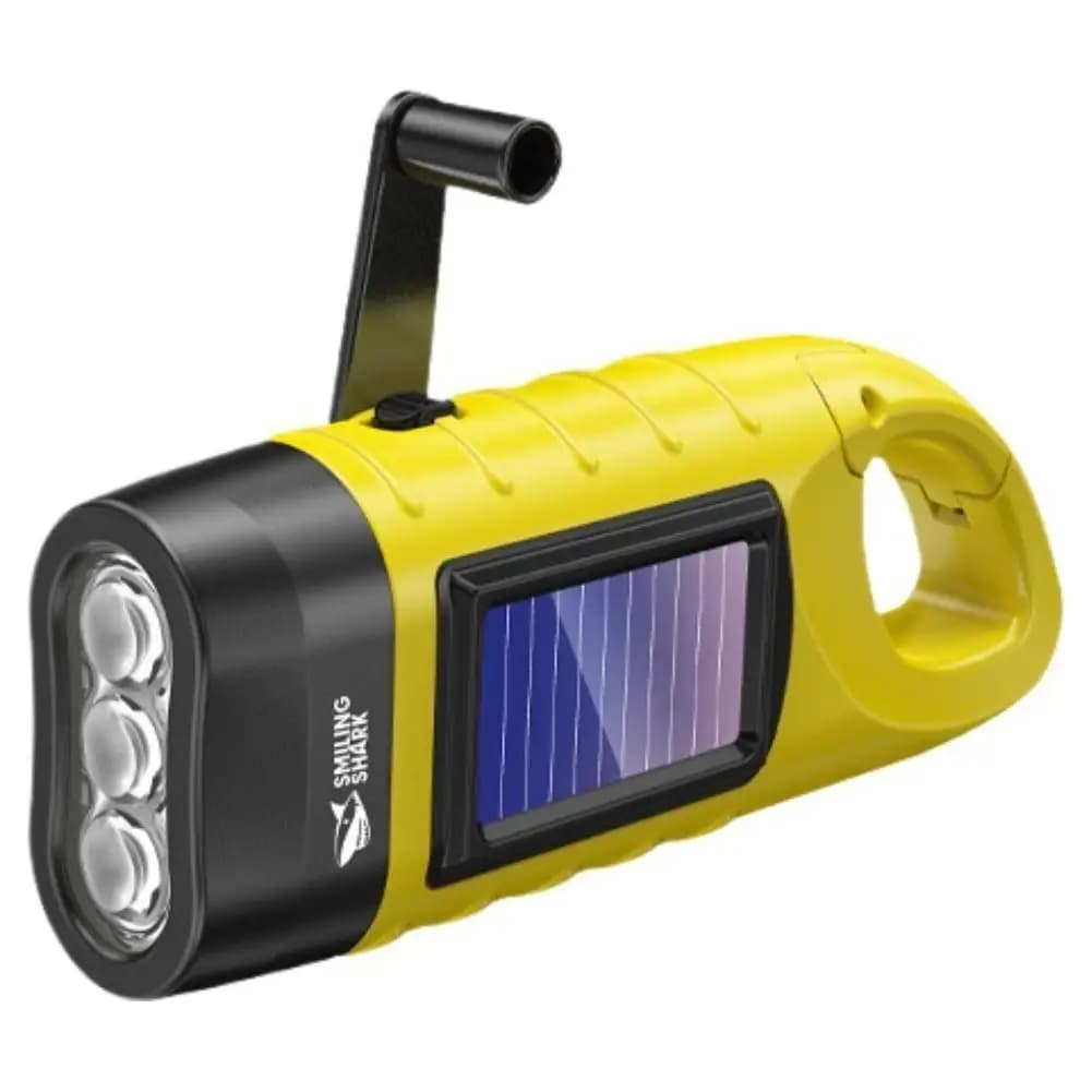 Lampe de poche à manivelle et à énergie solaire, lampe de poche d'urgence pour l'extérieur, lampe de