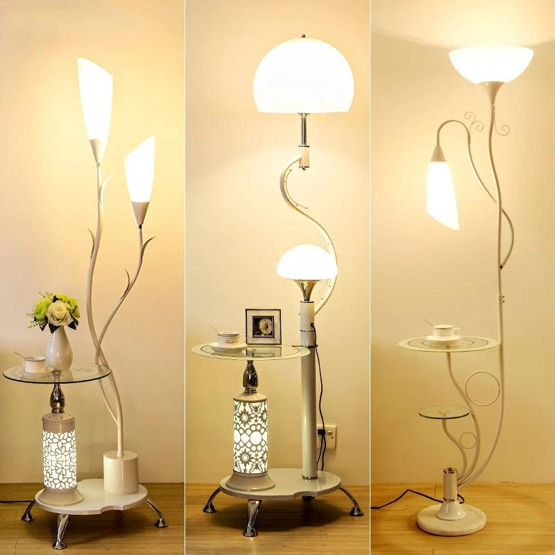 Lampadaire LED E27 nordique moderne, design floral, pour salon, chambre, bureau, lampe de table, décoration intérieure, lampes sur pied