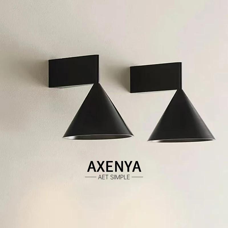 Applique murale de chevet minimaliste en aluminium de styliste italien, applique murale chaude conique géométrique pour couloir, escalier
