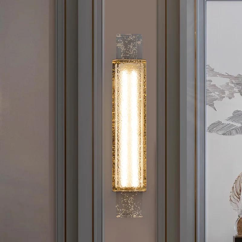 Nouveau moderne transparent cristal LED or applique salon 3 couleurs applique chambre couloir salle à manger décoration de la maison lampe