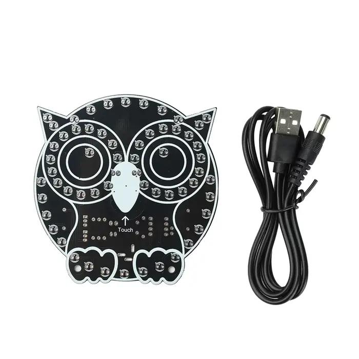 Lampe tactile LED Hibou, kit de bricolage électronique, veilleuse tactile à intensité variable, lumi