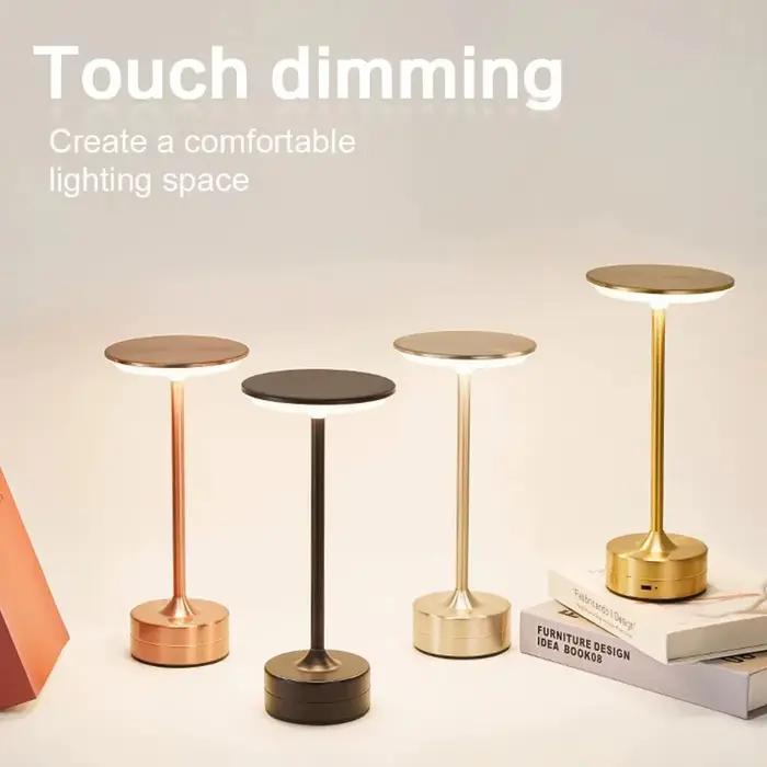 Lampe de Table LED avec capteur tactile, veilleuse de bureau, rechargeable par USB, lampes de lectur