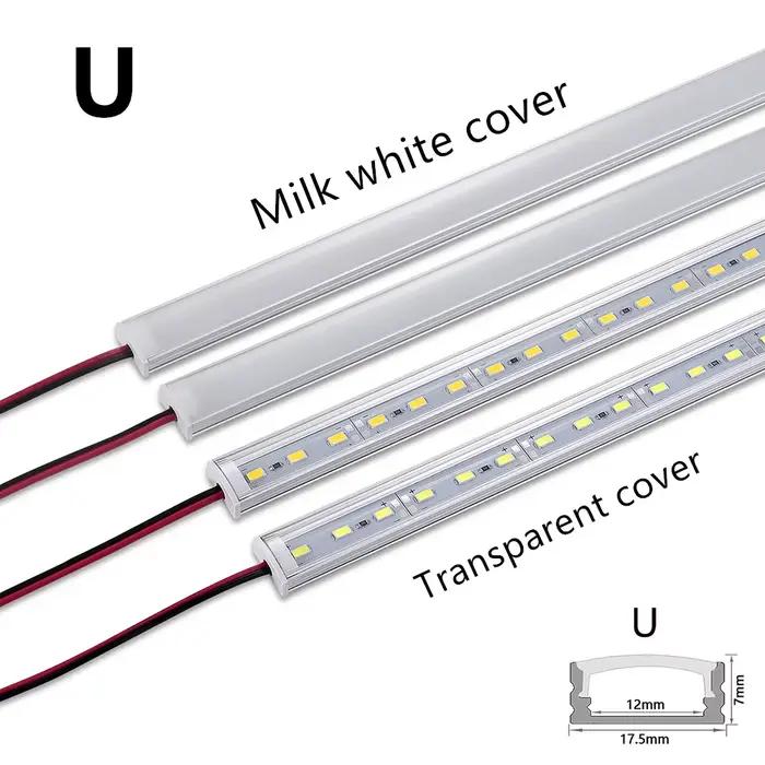 1-20 pièces LED bande rigide DC12V 50CM 20 pouces SMD5730 36LED s en forme de U/V plat LED canal en
