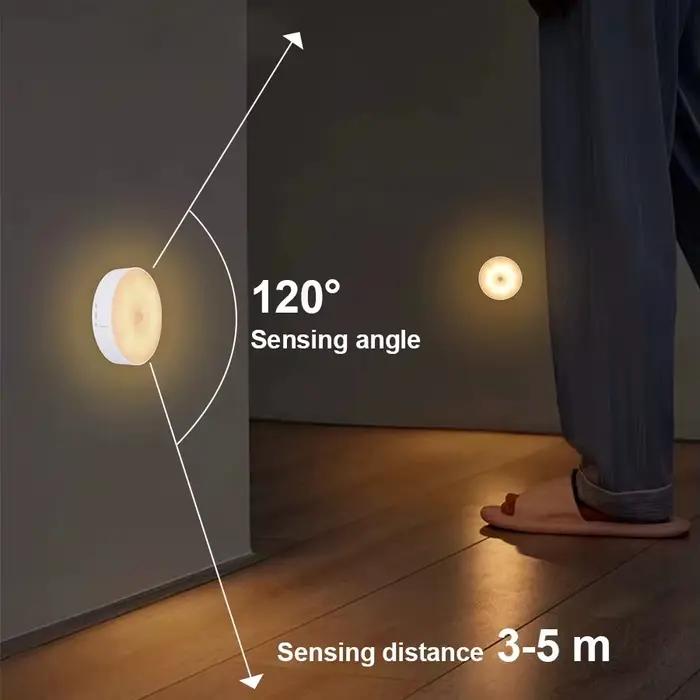 GGbingo-Capteur de mouvement LED veilleuse type-c rechargeable, armoire de cuisine, lampe de garde-r