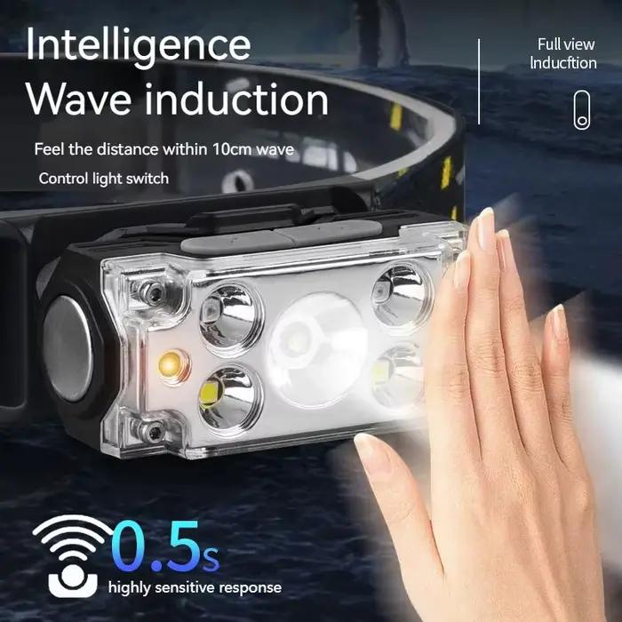 Mini Forte 5LED Phare Motion Sensor Phare En Plein Air Camping Pêche USB Rechargerable Portable lamp