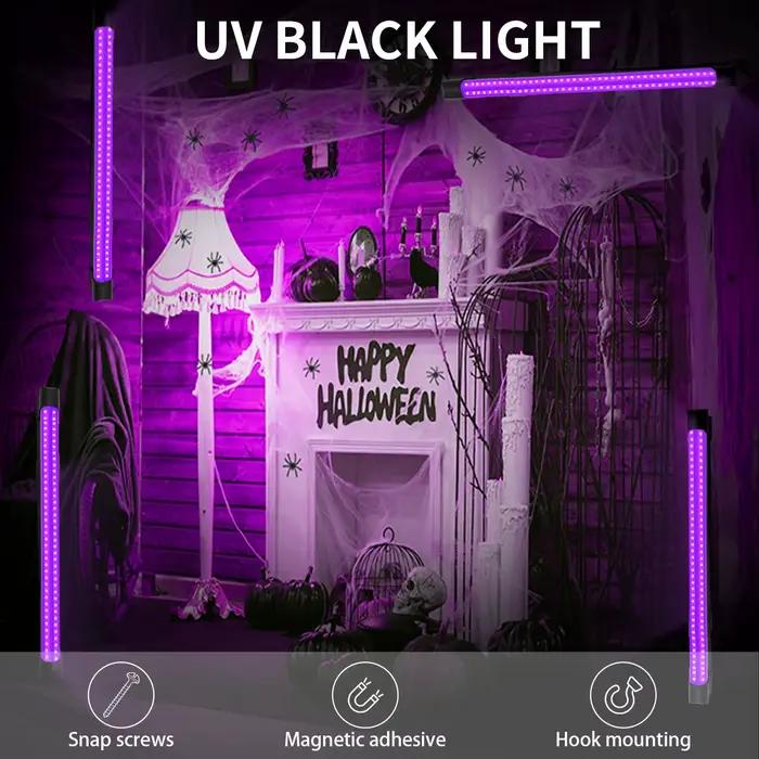 48/80 perles lumineuses LED, tube de lampe noir, lampe à polymérisation UV, fête fluorescente, peint