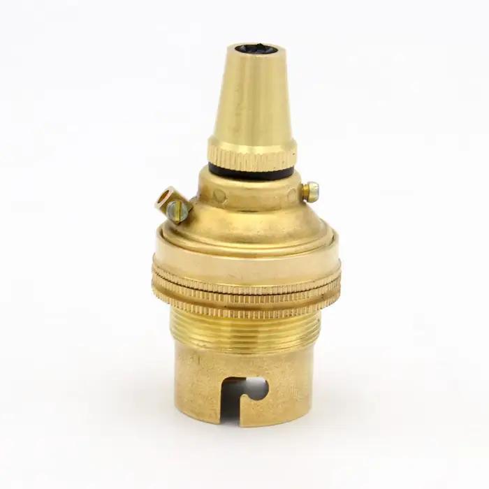 Support de lampe traditionnel en métal à baïonnette B22, avec anneaux d'abat-jour, douille d'ampoule