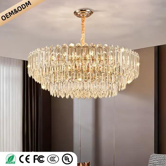 Lampe suspendue au plafond LED moderne pour salon, design luxueux, luminaire suspendu circulaire pou