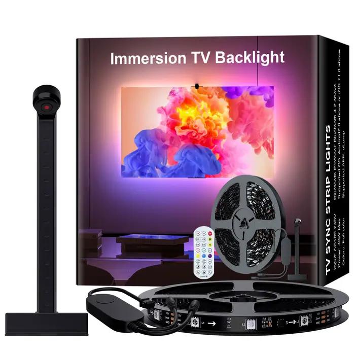Rétroéclairage TV par Immersion 3M 3.8M 5M avec caméra, bande TV ambiante intelligente rétro-éclaira