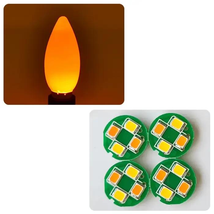 Ampoule d'autel LED E12/E14, bougie rouge, lampe de bouddha, Temple, lampe décorative, perle de boud