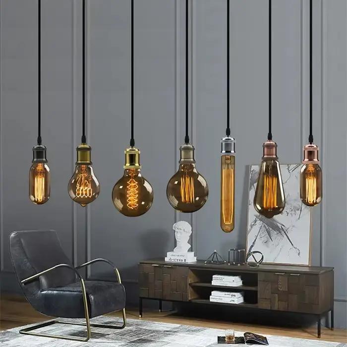 Douille électrolytique E27, base de lampe à vis, support d'ampoule Edison rétro avec douille de lamp