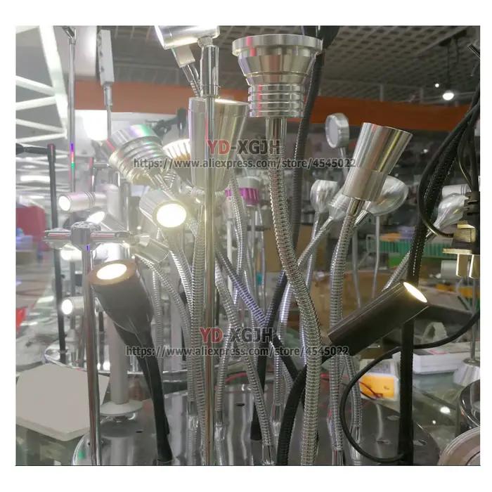 Dia 8 10 12mm argent, noir M8 M10 LED support de lampe Flexible Silicone LED Tube à col de cygne Tub