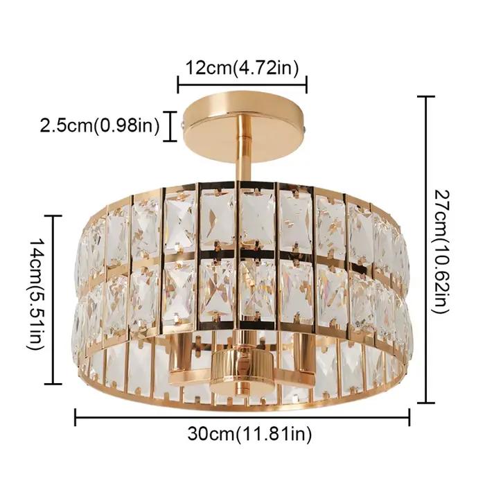 Lustre de plafond minimaliste pour couloir intérieur, luminaires LED en cristal, suspensions pour sa