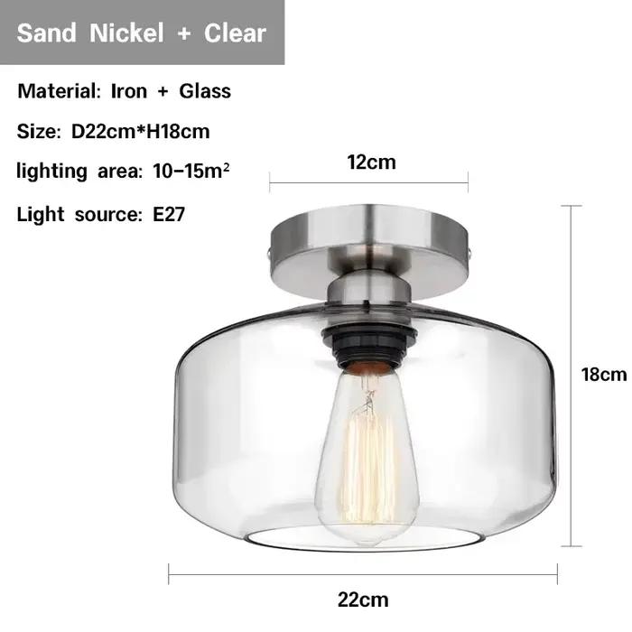Plafonnier en verre nordique moderne, éclairage domestique LED pour chambre à coucher, salon, couloi