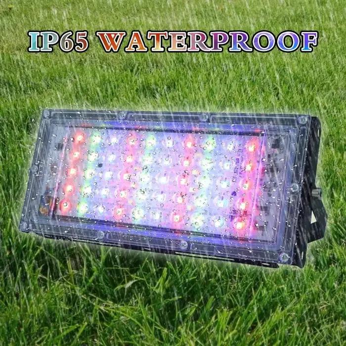 50W 100W RGB projecteur AC220V éclairage extérieur lampe de lumière d'inondation réflecteur étanche