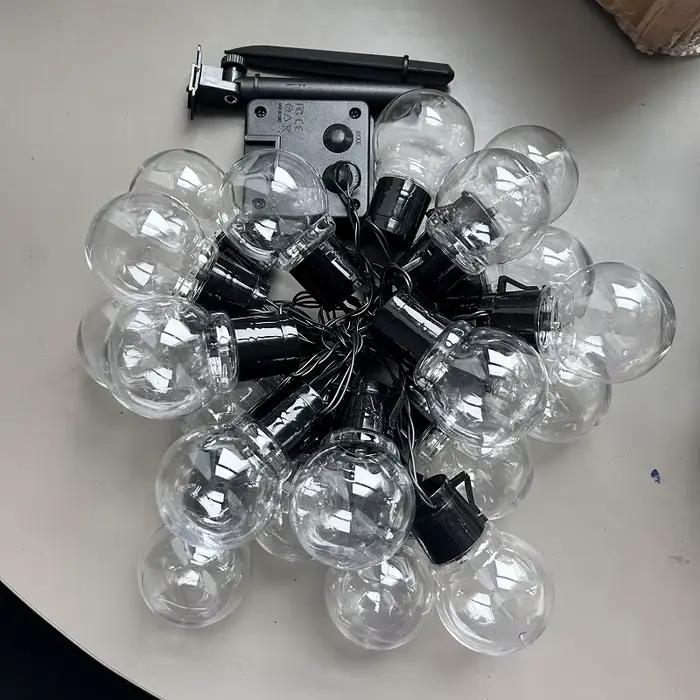 Guirlande lumineuse Led solaire d'extérieur, ampoule de rue G50, pour jardin, vacances, décoration d