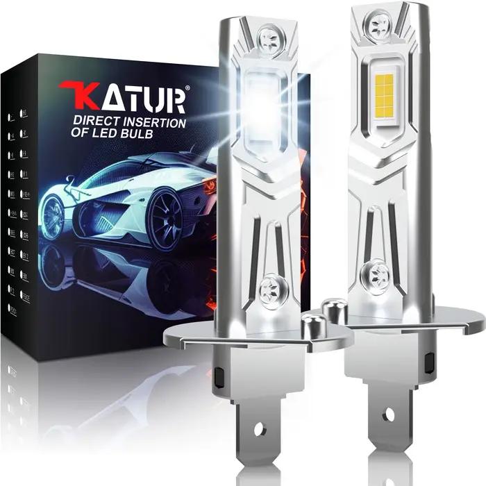 Ampoules de phares de voiture Turbo H1, 2 pièces, 20000LM 100W 6000K, lampes blanches Super lumineus