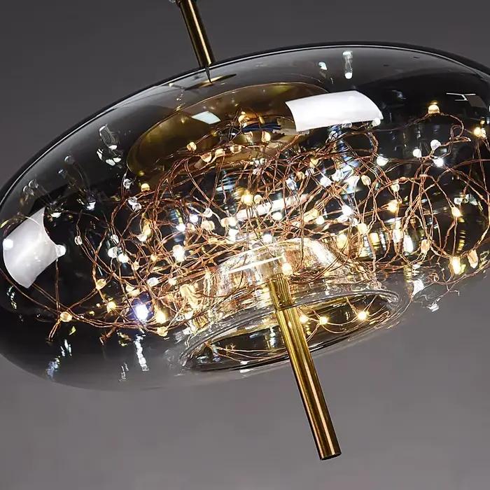 Plafonnier LED Suspendu au Design Moderne, Luminaire Décoratif de Plafond, Idéal pour une Chambre à