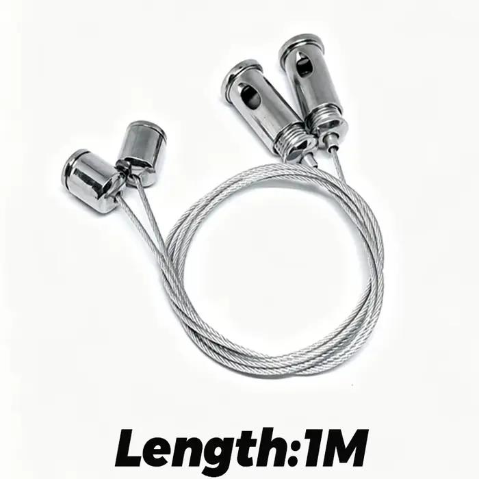 1/10 Sets Kit de suspension réglable avec câble en acier pour panneaux LED, luminaires de plafond et
