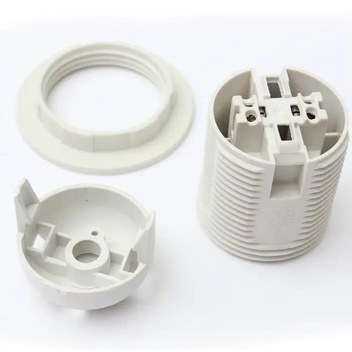 Support d'ampoule LED Edison E14, douille à capuchon à vis, 250V, 4A, pipeline, blanc, noir, demi-de