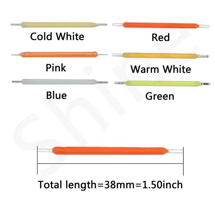 Ampoule Edison à filament LED, 10 pièces, DC3V 12V 57V 38mm, puce COB, pièce de lampe à perle, In347