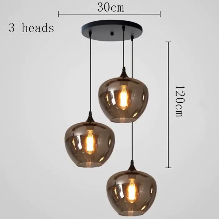 Lampes boule de verre modernes pour salon lustres suspendus chambre Table à manger cuisine suspendus