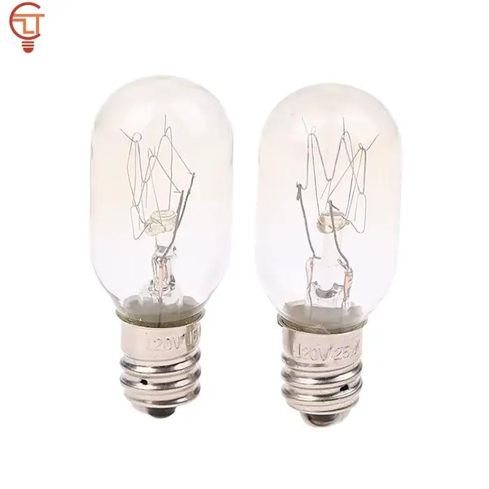 Ampoule Globe Inescente de Remplacement pour Réfrigérateur et Four, Lampe Salière T20 E12 120V 15W/2