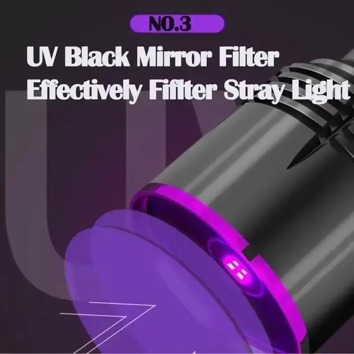 Lampe de poche aste par USB, lumière violette étanche, torche UV pour animal de compagnie, détecteur