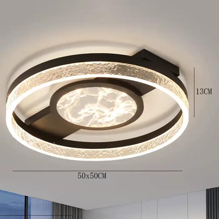 Salon moderne Led lumières carré créatif LED plafonnier chambre plafond suspension lampe intérieure