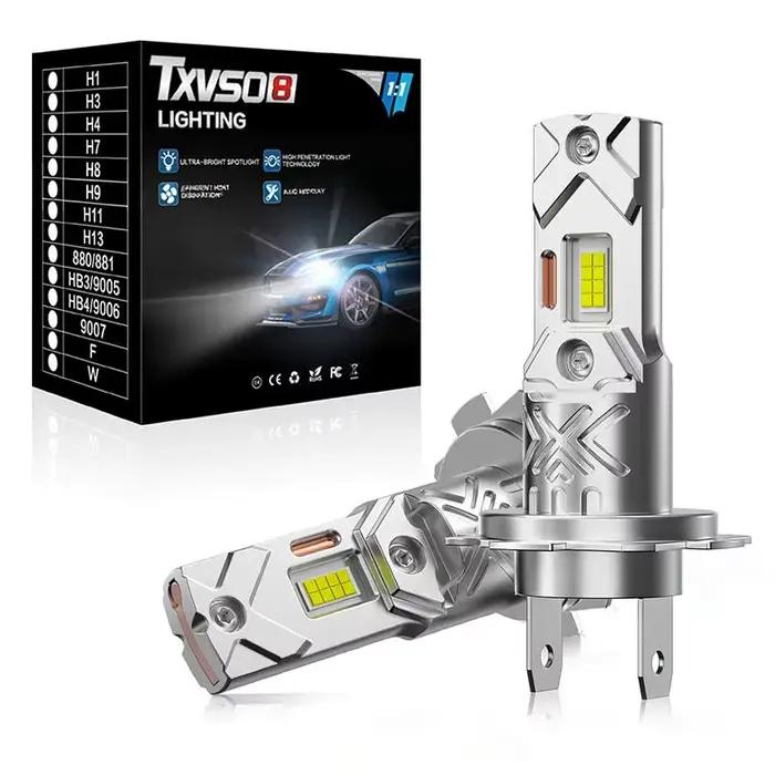Ampoule LED H7 H1 pour phare de voiture, 800000LM, 600W, CANBUS, mini lampe sans fil, projecteurs au