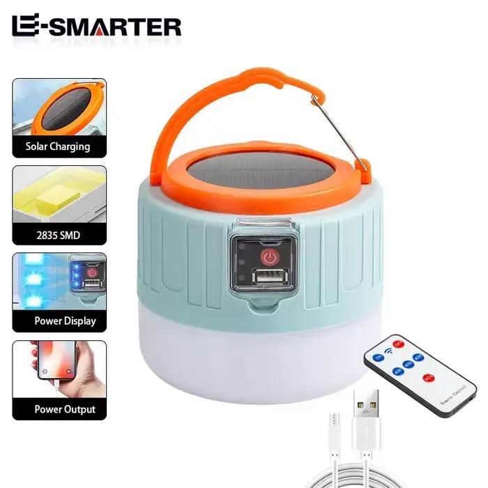 Lampes de Camping LED solaires extérieures, lanternes portables rechargeables par USB, lumières de s