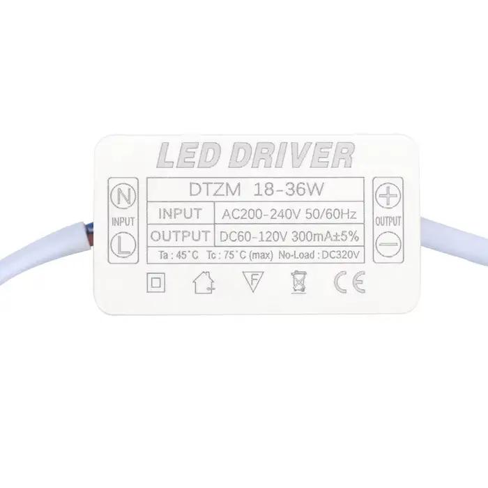 Pilote LED, transformateur de lumière à courant Constant 300mA 8w-25w 18w-36w 36w-50w AC200-240V pou
