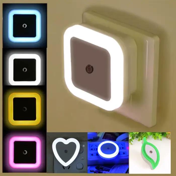Veilleuse LED sans fil Mini mur mignon Plug-in capteur automatique lampe de chevet pour chambre cham