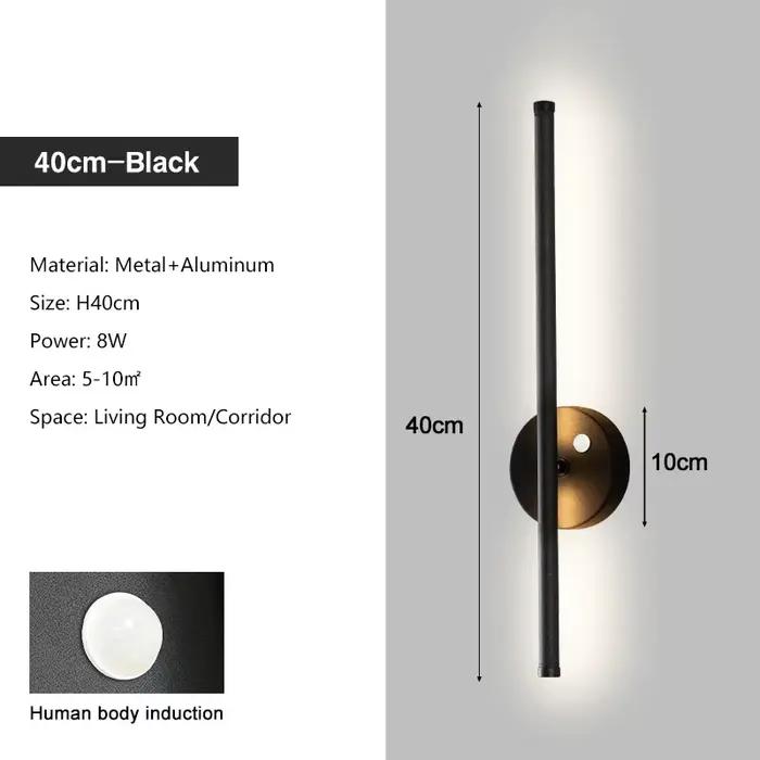 Intérieur PIR mouvement capteur humain mur LED lampes pour couloir Foyer Induction mur LED lumières