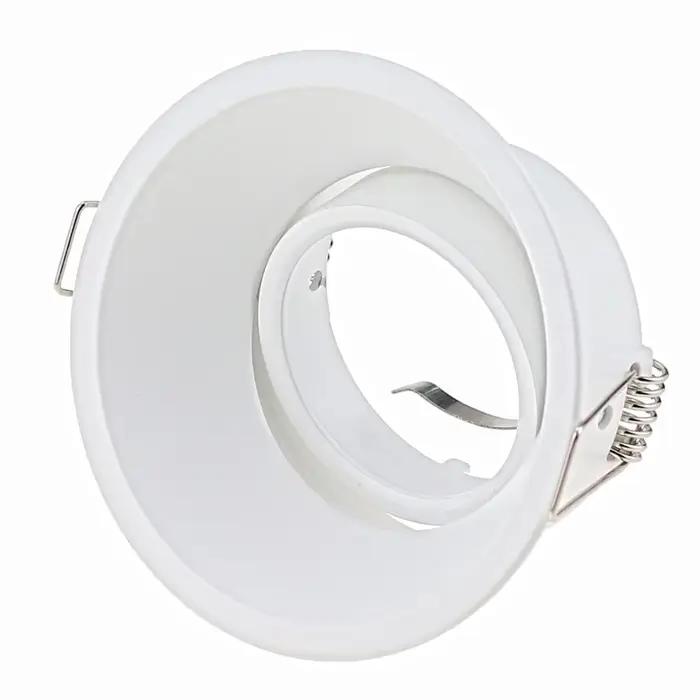 Plafonnier LED rond ou carré encastrable, cadre réglable, luminaire MR16 GU10 blanc/noir