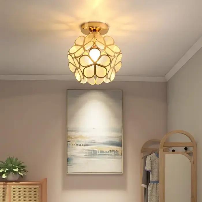 Plafonniers LED modernes nordiques, lampe, pétale acrylique, appartements, loft, étude, allée, coulo