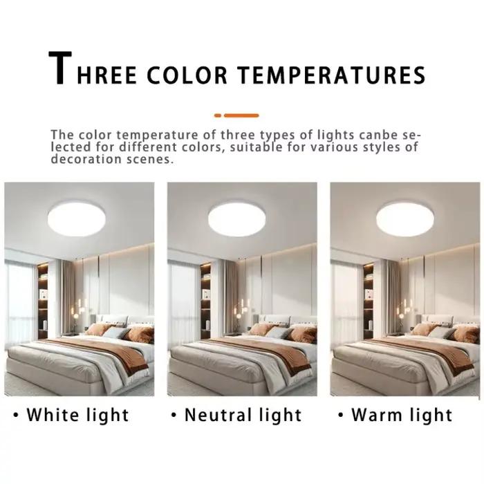 LED plafonnier moderne circulaire Ultra-mince luminaire chambre salon 18W 24W 36W 48W intérieur déco