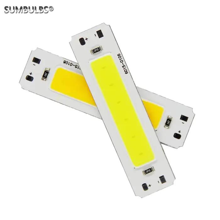 SUMBULBS 5V entrée cob led ampoule bande source de lumière pour bricolage USB led éclairage 2W 60*15