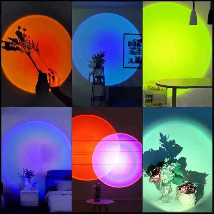 MeeToo USB coucher de soleil humeur lampe projecteur Led néon veilleuse pour salon décor chambre fon