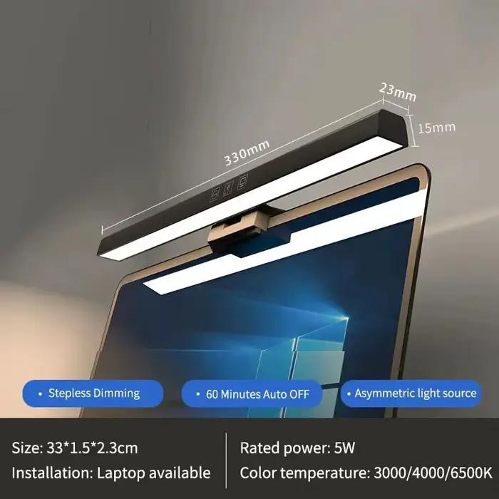 LED lampe de bureau moniteur barre lumineuse PC ordinateur écran réglable lumière 33 cm 50 cm bureau