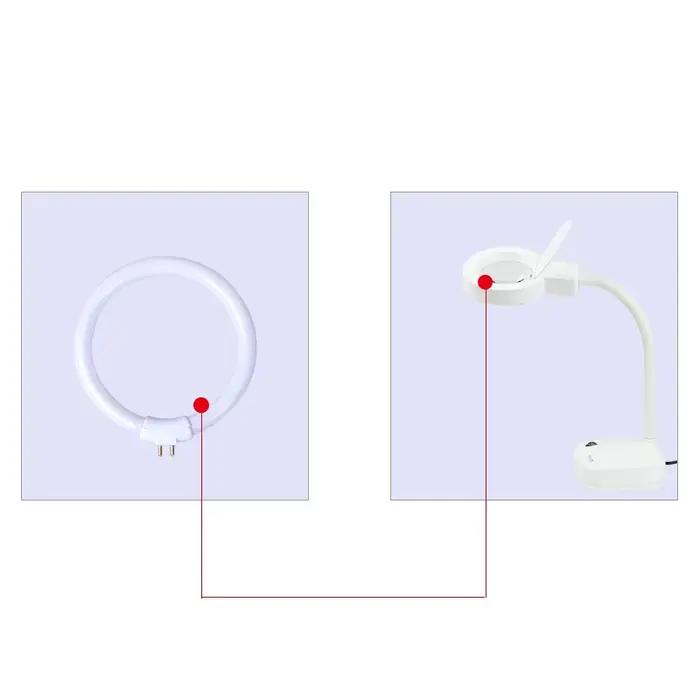 Tube annulaire rond T4 11W 110V et 220V G10q, lampe annulaire fluorescente, loupe à 4 broches, petit